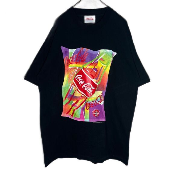 ヴィンテージ コカコーラ Tシャツ 両面プリント バックプリント マルチカラー レインボー