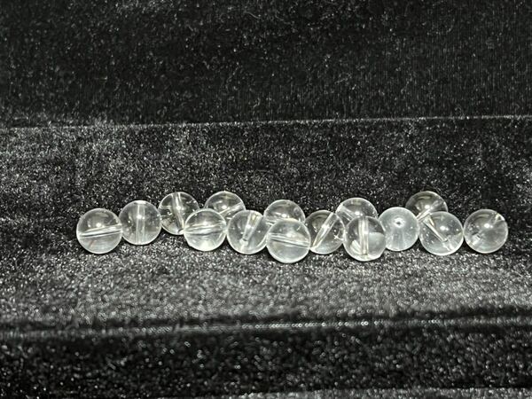 水晶10mm玉　15個　天然石　アクセサリー制作用
