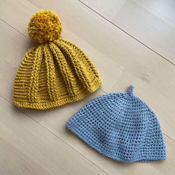 ニット帽 ハンドメイド どんぐり キッズ ベビー 2点セット