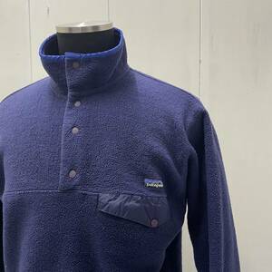 USA古着 90s patagonia スナップ T シンチラ フリース Mサイズ / 紺 ヴィンテージ オールド アメリカ パタゴニア アウトドア プルオーバー