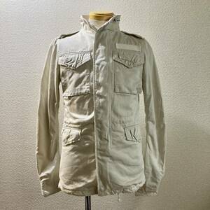 wjk ダブルジェイケイ M-66 destroy cotton twill M-65 フィールドジャケット S 生成り 白系 ミリタリージャケット 美シルエット 綿100％