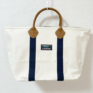 (^w^)b 未使用品 USA製 エルエルビーン トート バッグ レザー ハンドル カタディン L.L.Bean BOATANDTOTE オープントップ ラージ L B0227EE