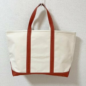 (^w^)b 未使用品 USA製 エルエルビーン トート バッグ スパイス オレンジ L.L.Bean BOAT AND TOTE オープン トップ 人気 ラージ L B0221EE