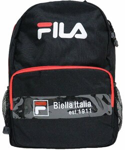 フィラ リュックサック デイパック 容量14リットル 撥水 クリア窓 レディース キッズ FILA★ブラック【新品】