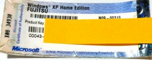 486 FUJITSU Microsoft Windows XP Home Edition