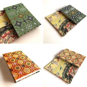 金襴織物御朱印帳 B6 大判サイズ 全2種 『梅に鶯』 日本画 桐生織物