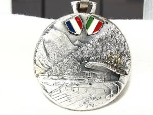  right . Italy national flag VERSION France antique augisojis key holder Montblanc tunnel mountain metal French body 3,5cm