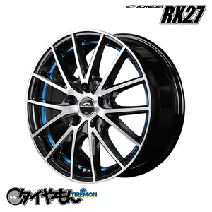 マルカ MID WHEELS SCHNEDER シュナイダー RX27 12インチ 4H100 4J +42 4本セット ホイール ブルークリア