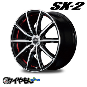 マルカ MID WHEELS シュナイダー SCHNEIDER SX2 SX-2 17インチ 5H100 7J +50 2本セット ホイール アンダーカットレッド