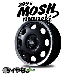 マルカ MID WHEELS 299MOSH maneki マネキ 軽自動車用 15インチ 4H100 4.5J +45 1本 ホイール 黒