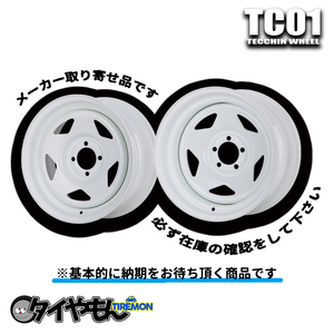 ESB TC01 15インチ 4H100 8J +0 1本 ホイール ホワイト 鉄ちん てっちん 白ホイール CLS TC-01 TECCHIN WHEEL