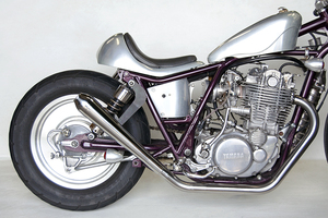 MOTOR ROCK SR400/500用 2%er ラウンドメガホンマフラー フルエキ アップ キャブ車 (MR-EX133U)