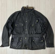 70's 黄タグ　barbour international バブアー　インターナショナル　サイズ　C46 ヴィンテージ　オイルドジャケット　イエローラベル_画像2