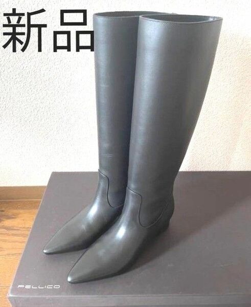 新品 ペリーコ PELLICO ロングブーツ 本革 人気 35 22cm 足袋ブーツ マルジェラ オシャレブーツ