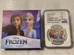 【最高鑑定】PF70 First Releases　2022　ニウエ　ディズニー　アナと雪の女王　銀貨　コイン　NGC　エルサ　FROZEN