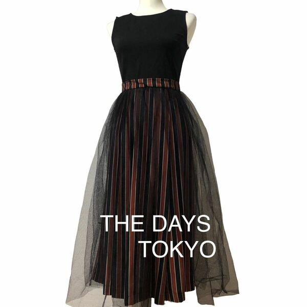 THE DAYS TOKYO ザデイズトウキョウ　チュールワンピース　黒×赤　おしゃれ　パーティドレス