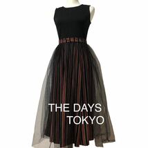 THE DAYS TOKYO ザデイズトウキョウ　チュールワンピース　黒×赤　おしゃれ　パーティドレス_画像1
