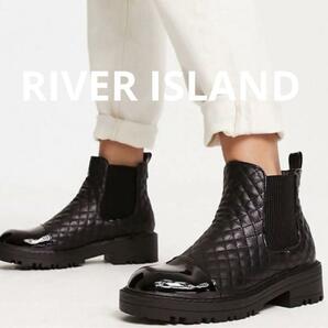 RIVER ISLAND リバーアイランド　キルティング　サイドゴア　ブーツ