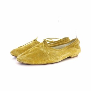 pipi Schic PIPPICHIC велюр балетки плоская обувь туфли-лодочки раунд tu37 24cm желтый желтый /IN #OS женский 