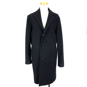  Urban Research door zURBAN RESEARCH DOORS Chesterfield coat lining stripe wool 38 navy #SM0 lady's 