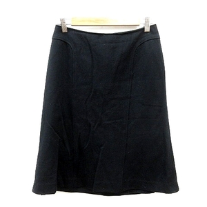  Natural Beauty Basic NATURAL BEAUTY BASIC flair skirt knee height wool M black black /MN lady's 