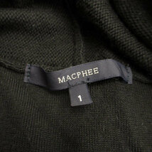 マカフィー MACPHEE トゥモローランド ニットチュニック 半袖 無地 フード付き ウール 1 ブラック 黒 /MS39 レディース_画像5