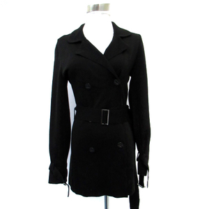  Mayson Grey MAYSON GREY spring coat middle height double button belt attaching wool 2 black black /SM41 lady's 