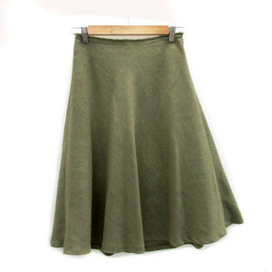  Natural Beauty Basic NATURAL BEAUTY BASIC flair skirt mi leak height S green green /MS27 lady's 