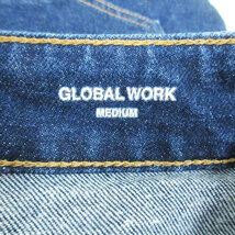 グローバルワーク GLOBAL WORK デニムパンツ ジーンズ テーパードパンツ ロング丈 M インディゴブルー 紺 ネイビー /FF10 ■MO レディース_画像5