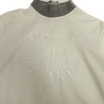 クリスチャンディオール Christian Dior SPORT カットソー ハイネック バックハーフジップ ロゴ刺繍 アイボリー ブラック 黒 L_画像3