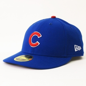 ニューエラ NEW ERA 良品 59FIFTY LOW PROFILE LP MLB C シカゴ・カブス キャップ 青 ブルー 7 3/4 61.5cm 帽子 メンズ