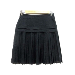  Ballsey BALLSEY Tomorrowland pleated skirt Mini wool 34 black black /YK lady's 