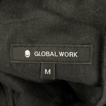 グローバルワーク GLOBAL WORK テーパードパンツ 七分丈 チェック柄 M チャコールグレー 黒 ブラック /HO29 メンズ_画像5
