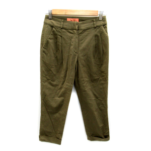  SunaUna Sunauna tapered pants ankle height plain roll up 34 khaki /SY13 lady's 