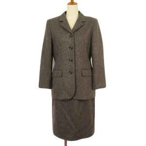  Scapa SCAPA suit jacket skirt wool 38 40 gray lady's 