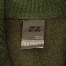フィフティーファイブディーエスエル 55DSL ジャケット ニット セーター スタンドカラー ダブルジップ イタリア製 ウール混 カーキ 緑 M_画像9