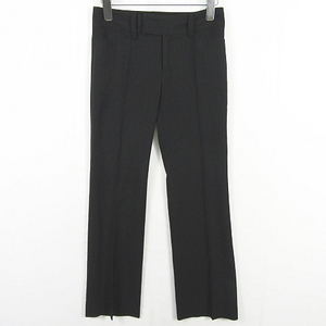 k Miki .k Kumikyoku KUMIKYOKU pants slacks strut center Press stretch rayon 1 black stripe kz4758 lady's 