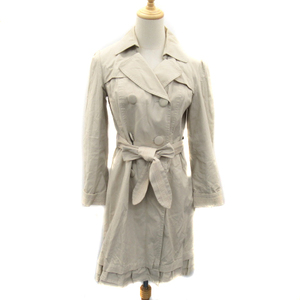  Feroux Feroux trench coat spring coat long height waist ribbon plain 3 beige /YK2 lady's 