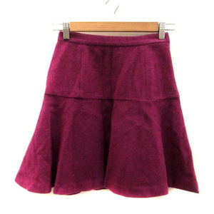  Ray Beams Ray Beams flair skirt mini height wool 0 purple purple /HO36 lady's 