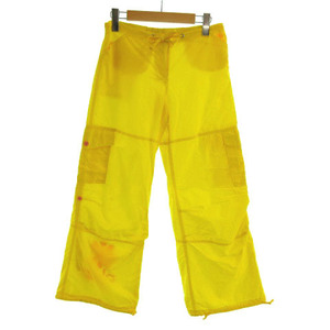 k LAP clap брюки брюки-карго Logo принт кромка roll выше сделано в Японии желтый желтый цвет M женский 