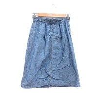 プラステ PLST 台形スカート ひざ丈 2 青 ブルー /YK レディース_画像4