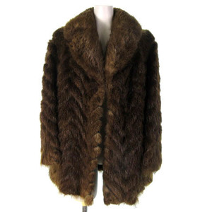  Enba EMBA beaver fur coat Brown tea ECR17 lady's 