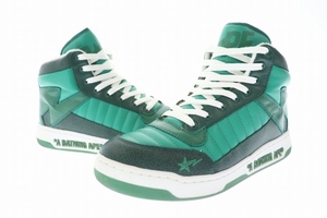 アベイシングエイプ A BATHING APE BAPESTA88 ベイプスタ 渋谷 都市 店舗限定カラー スニーカー 2008FS-039 28.5 緑 グリーン ▲■ 230202/