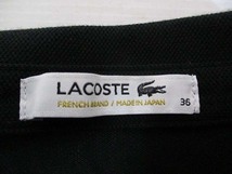 ラコステ LACOSTE 美品 PF762E スワロフスキー ロゴ 長袖 ポロシャツ 36 黒 ブラック ストレッチ 日本製 正規 レディース_画像4