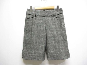  Vert Dense Vert Dense lame check pattern wool . short pants 1 gray lining attaching made in Japan lady's 
