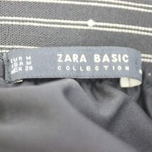 ザラ ベーシック ZARA BASIC スカート プリーツ ツートン ドット ロング M ブラック 黒 /O レディース_画像4