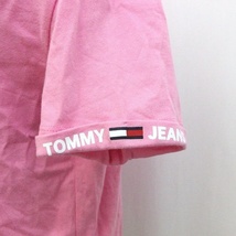 トミー TOMMY JEANS Tシャツ ワンポイント 袖プリント 半袖 S ピンク /Z レディース_画像5