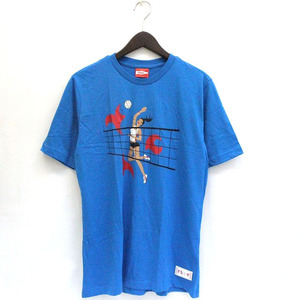 コカコーラ Coca Cola 2008 Tシャツ 再生ポリエステル使用 プリント 半袖 青 ブルー /Z メンズ レディース