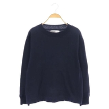 マーガレットハウエル 20AW SHOP限定 ROUGH COTTON JERSEY カットソー 長袖 プルオーバー クルーネック 2 紺 ネイビー /AA ■OS レディース_画像1