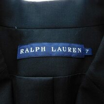 ラルフローレン RALPH LAUREN テーラードジャケット 長袖 シングル ウール 無地 7 黒 ブラック アウター /TAY レディース_画像8